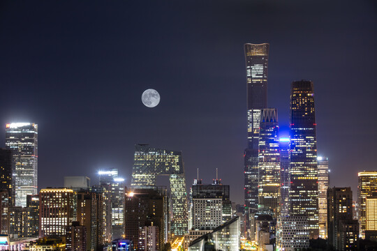 北京国贸夜景