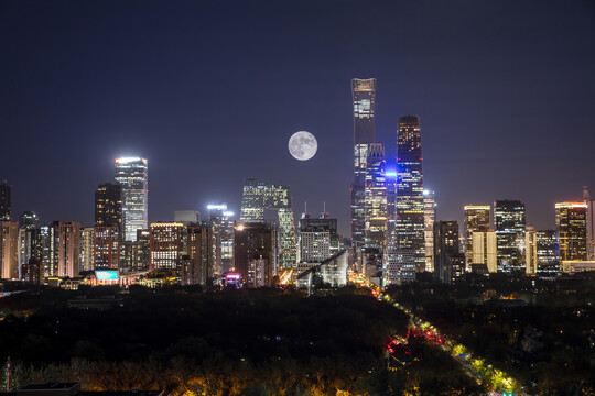 北京国贸夜景