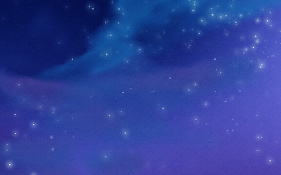 手繪簡(jiǎn)約水彩抽象夜晚星空