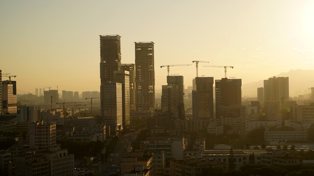 晨曦城市建筑高楼