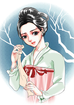 古裝仕女像