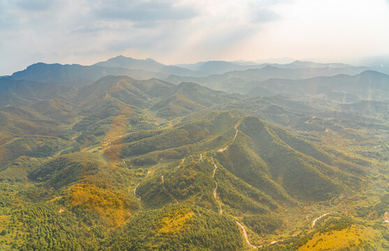 北京平谷航拍金海湖风景