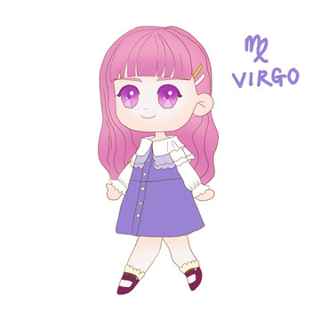 處女十二星座女孩系列