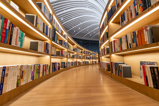 圆形建筑图书馆环形书架
