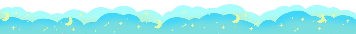 云朵花邊膠帶藍色星空