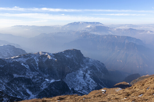 云南昭通大山包雪山冬季风景