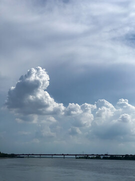 夏天白沙洲大桥