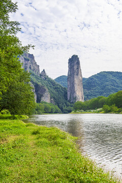 丽水缙云仙都地质公园朱潭山