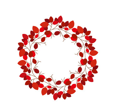 秋季手繪花環(huán)