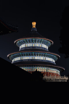 宫殿建筑夜景