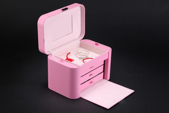粉色抽屉式宝宝记忆盒