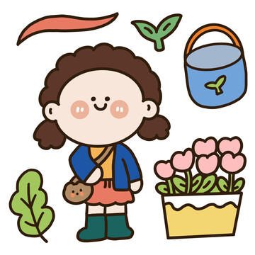花園小農(nóng)豆包手帳貼紙