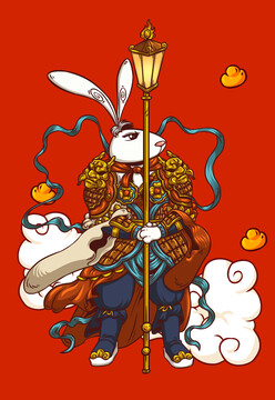 兔年門神