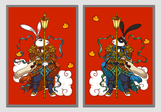 兔年門神海報
