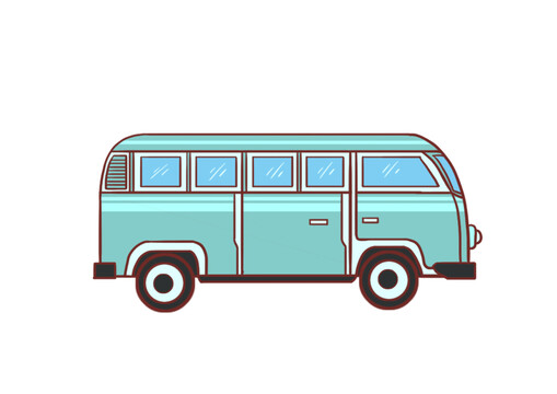 面包車汽車巴士元素免摳