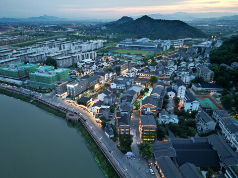 城镇夜景城市风光