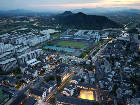 城镇夜景城市风光