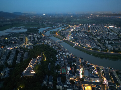 城镇夜景城市风光