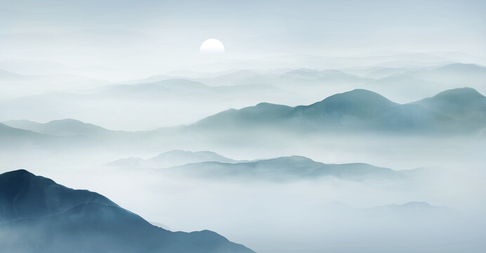 云霧山水畫