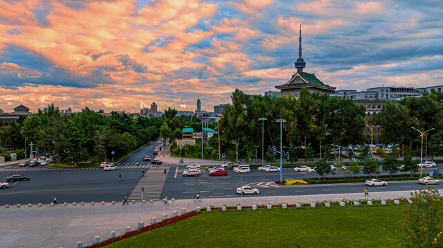 中国长春城市城区景观