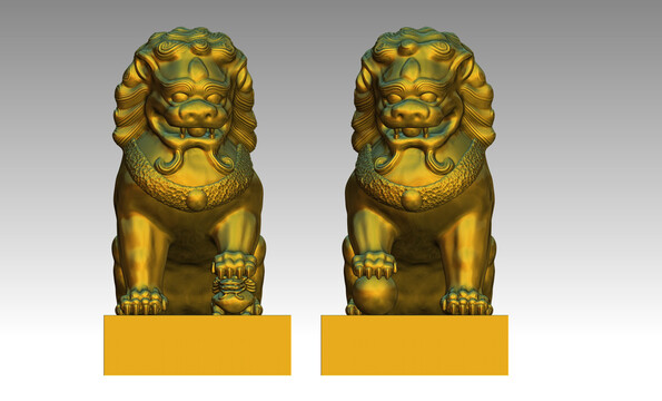 銅獅石頭獅子鎮(zhèn)宅神獸守門(mén)神獸