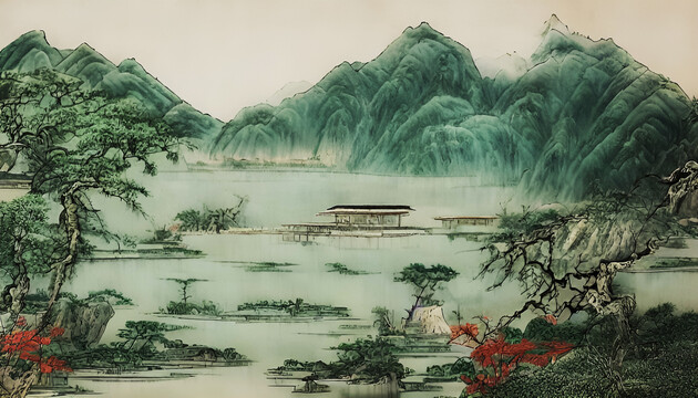 山水風(fēng)光裝飾畫