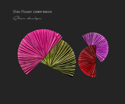南洋風(fēng)婚禮扇面素材