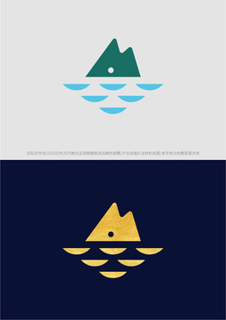 湖山魚logo商標標志