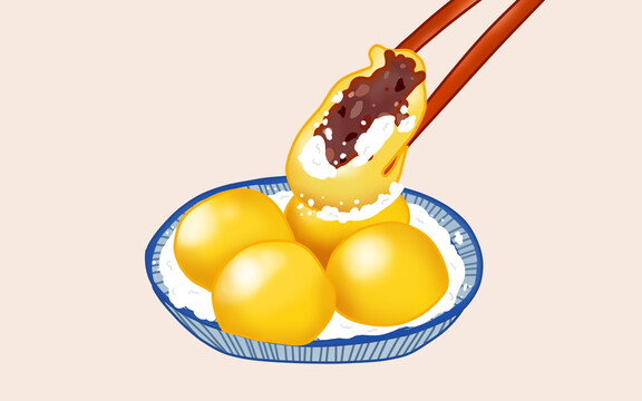 粘豆包插画