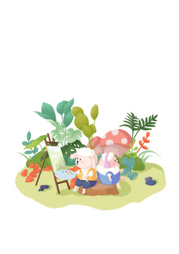小羊畫畫