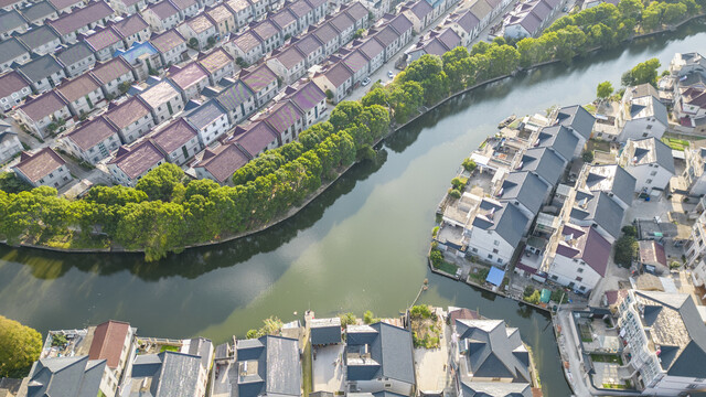 航拍居民住宅群