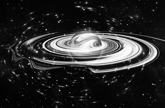 黑白星空