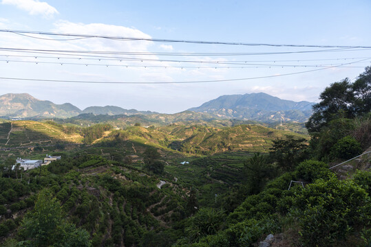 潮州凤凰山小村庄梯田