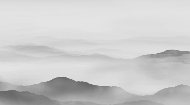 水墨山水圖