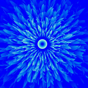 抽象蓝色花朵