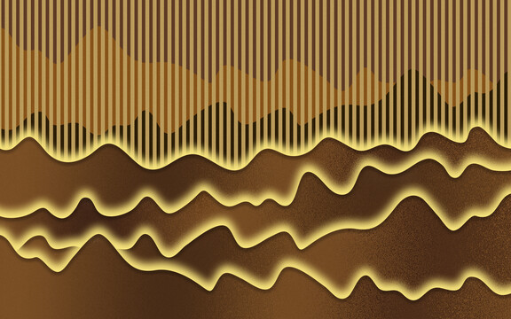 3D立體燈山水背景墻