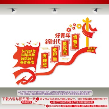 青年樓梯間文化墻