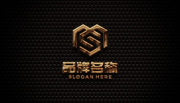 不锈钢烫金LOGO样机