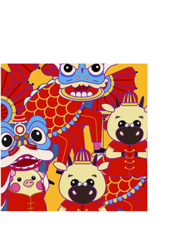 國(guó)朝新年海報(bào)
