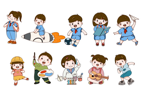 小學(xué)生卡通