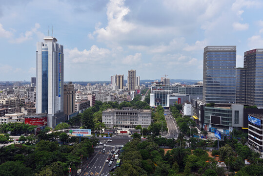 湛江霞山区城市建筑风光