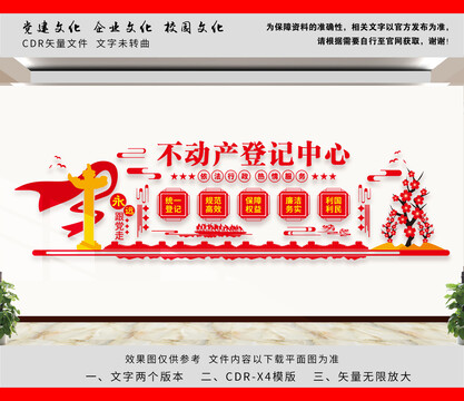 不動產(chǎn)登記中心文化墻