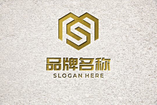 石材激光雕刻LOGO样机