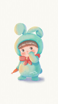 兔寶寶兒童插畫系列
