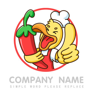 辣椒鴨子廚師LOGO