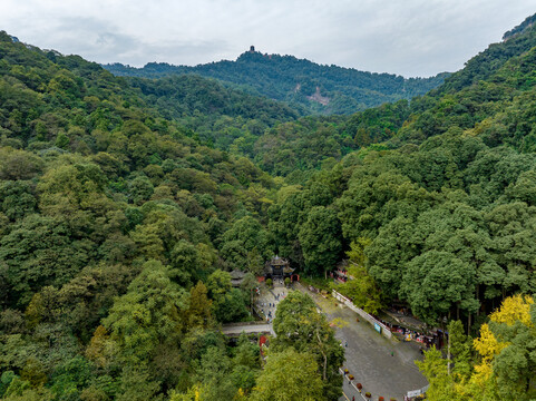 青城山山门及顶峰建筑