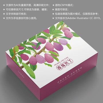 西梅西梅包裝水果包裝西梅手繪