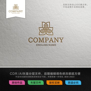 創意線條花朵logo