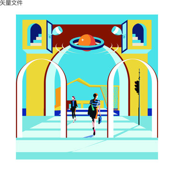 現(xiàn)代背景畫