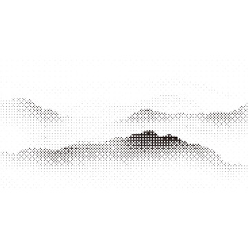 圓點(diǎn)鏤空山水畫